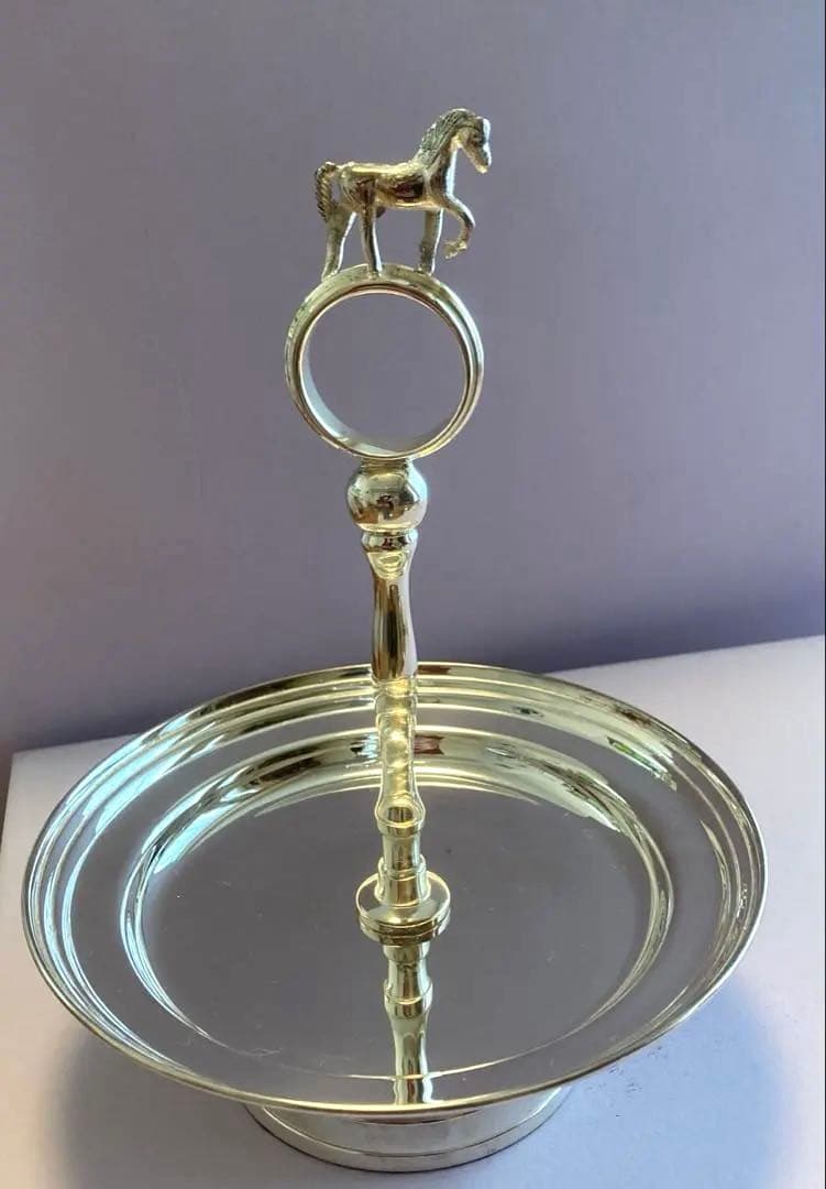 銀食器　馬　シルバー　ケーキスタンド　バターカップ　干支　午