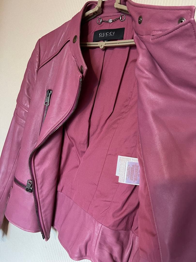 y*様 【最終値下げ！】GUCCI ライダースジャケット 38 本革 レザージャ