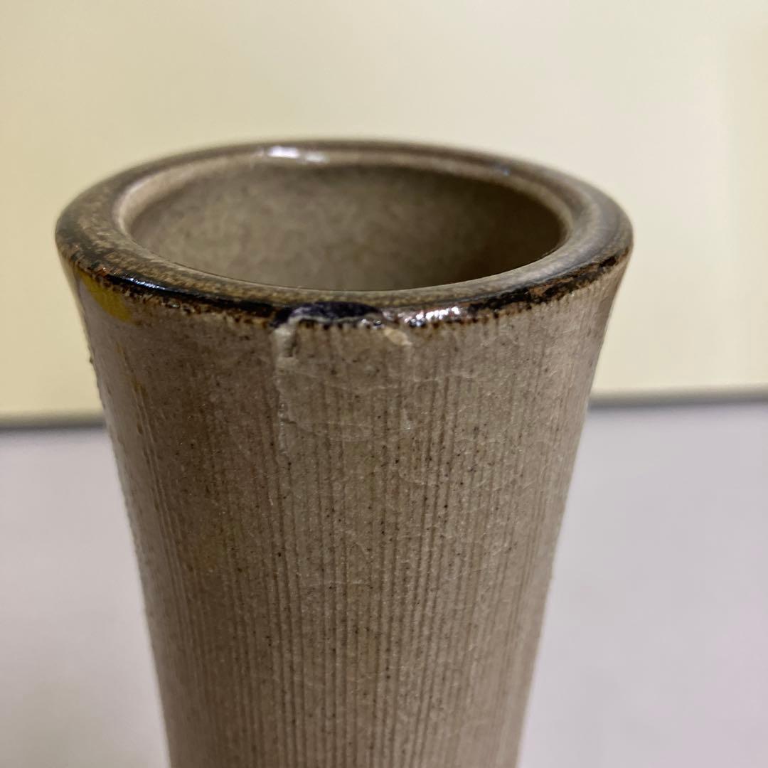 D-5 壁掛け花瓶 盛瀧窯九十九焼陶器 昭和レトロ 一輪挿し壁掛け花瓶 骨董品