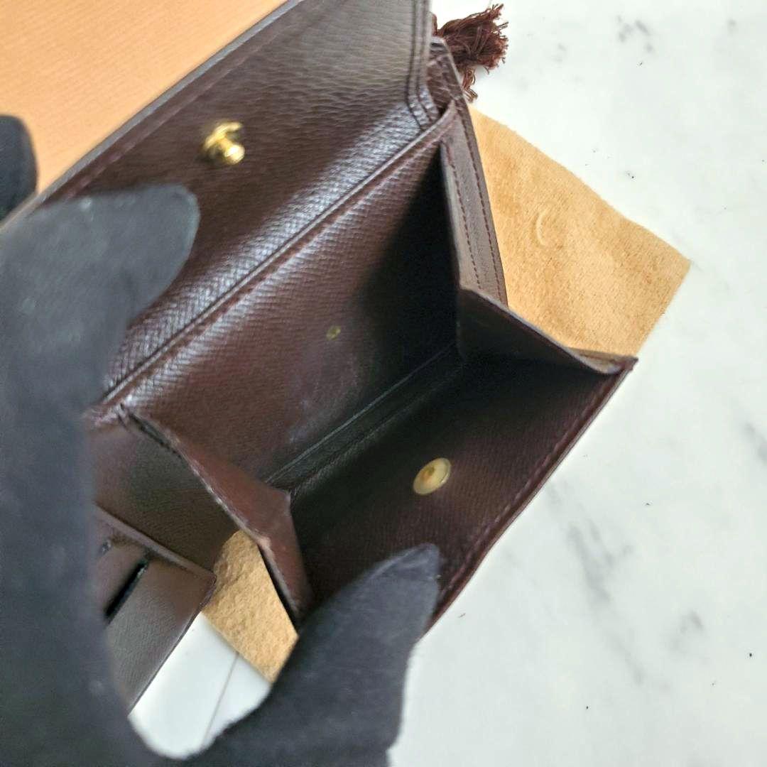 訳あり 外観美品 ルイヴィトン 二つ折り財布 ポルトフォイユ マルコ ダミエ