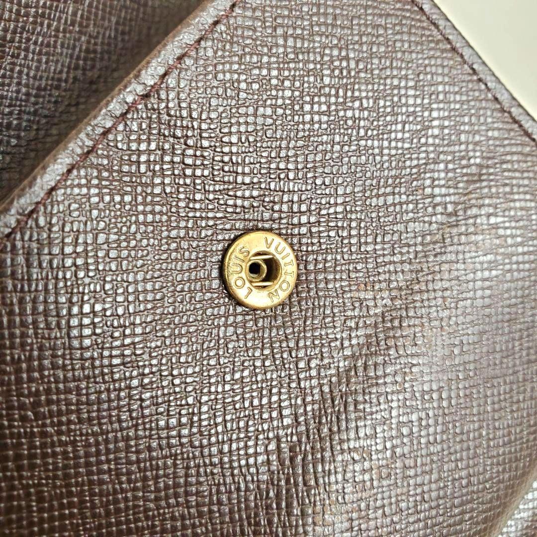 訳あり 外観美品 ルイヴィトン 二つ折り財布 ポルトフォイユ マルコ ダミエ