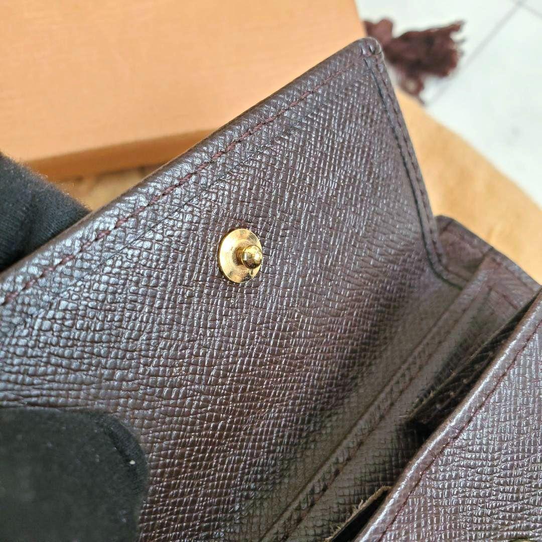 訳あり 外観美品 ルイヴィトン 二つ折り財布 ポルトフォイユ マルコ ダミエ
