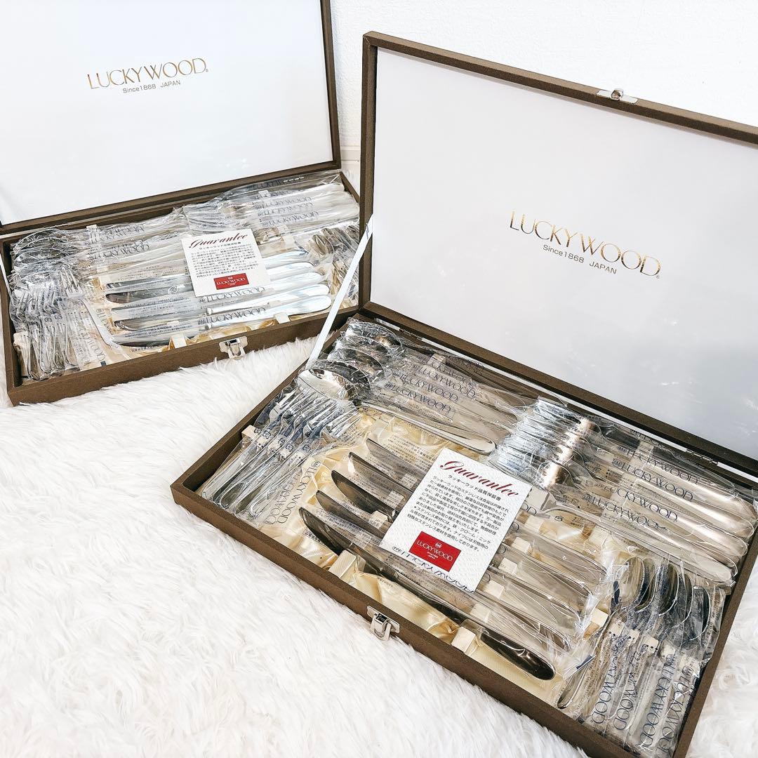 ✨未使用品✨ LUCKY WOOD カトラリー スプーン類 25本 × 2セット