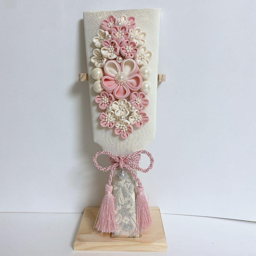 花束のような羽子板　つまみ細工　初正月　初節句　ハンドメイド　ひな祭り
