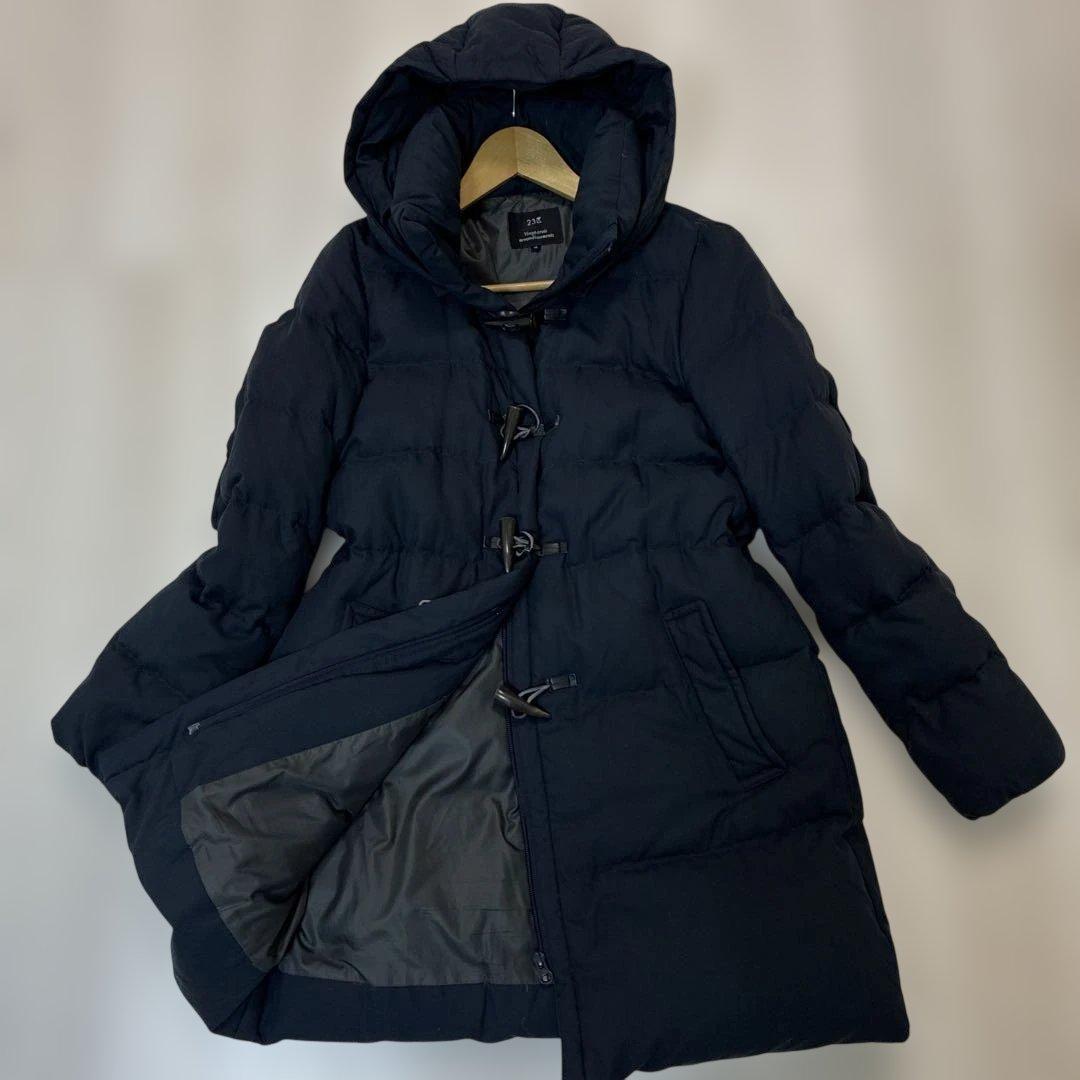 ３１日迄特価大きいサイズ✨23区 ダッフル ダウンコート ロング フード着脱可能