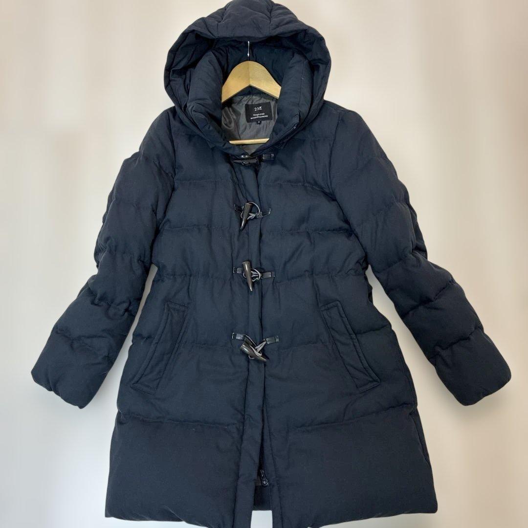 ３１日迄特価大きいサイズ✨23区 ダッフル ダウンコート ロング フード着脱可能