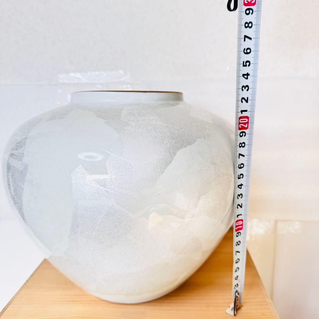 【新品・木箱付】山上竹凰 監修 竹凰窯 花生　聚光　花瓶　高級インテリア　 金縁