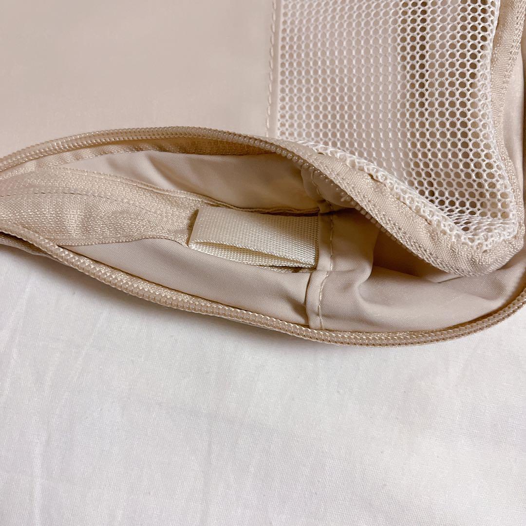 旅行用圧縮袋 3袋 セット 布製 圧縮袋 旅行 衣類 トラベルポーチ クリーム