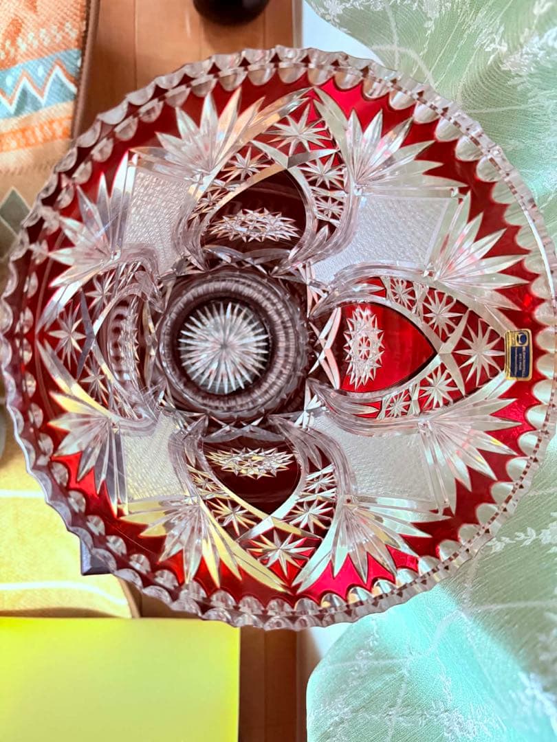 大型クリスタル花瓶　ドイツ製　LAUSITZER GLAS クリスタル