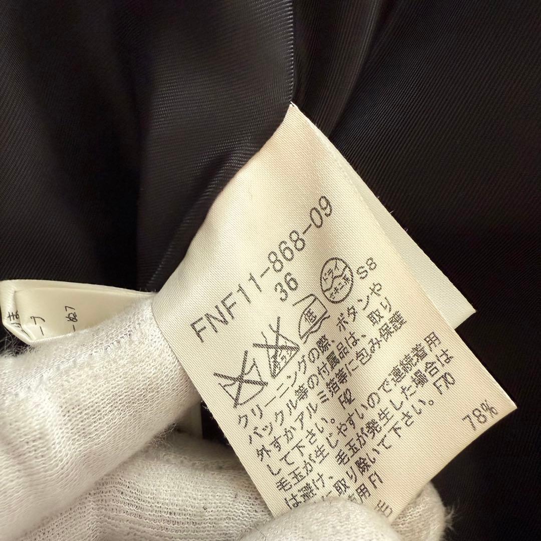 バーバリーブルーレーベル　ロングコート　ノバチェック　36　黒　アルパカ　モヘア