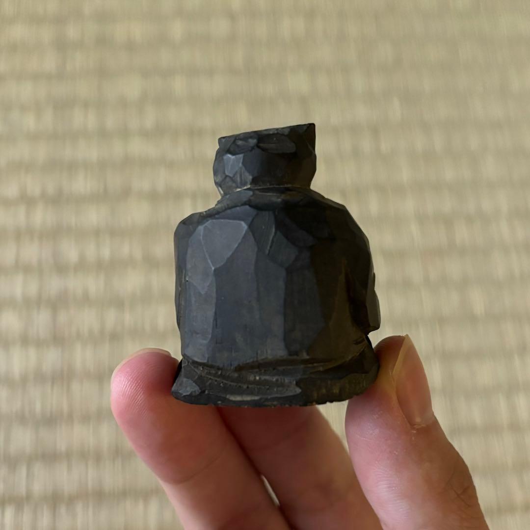 郷土玩具　猫　猫神　招き猫　一刀彫り　木彫　古い　時代　妖怪　黒猫