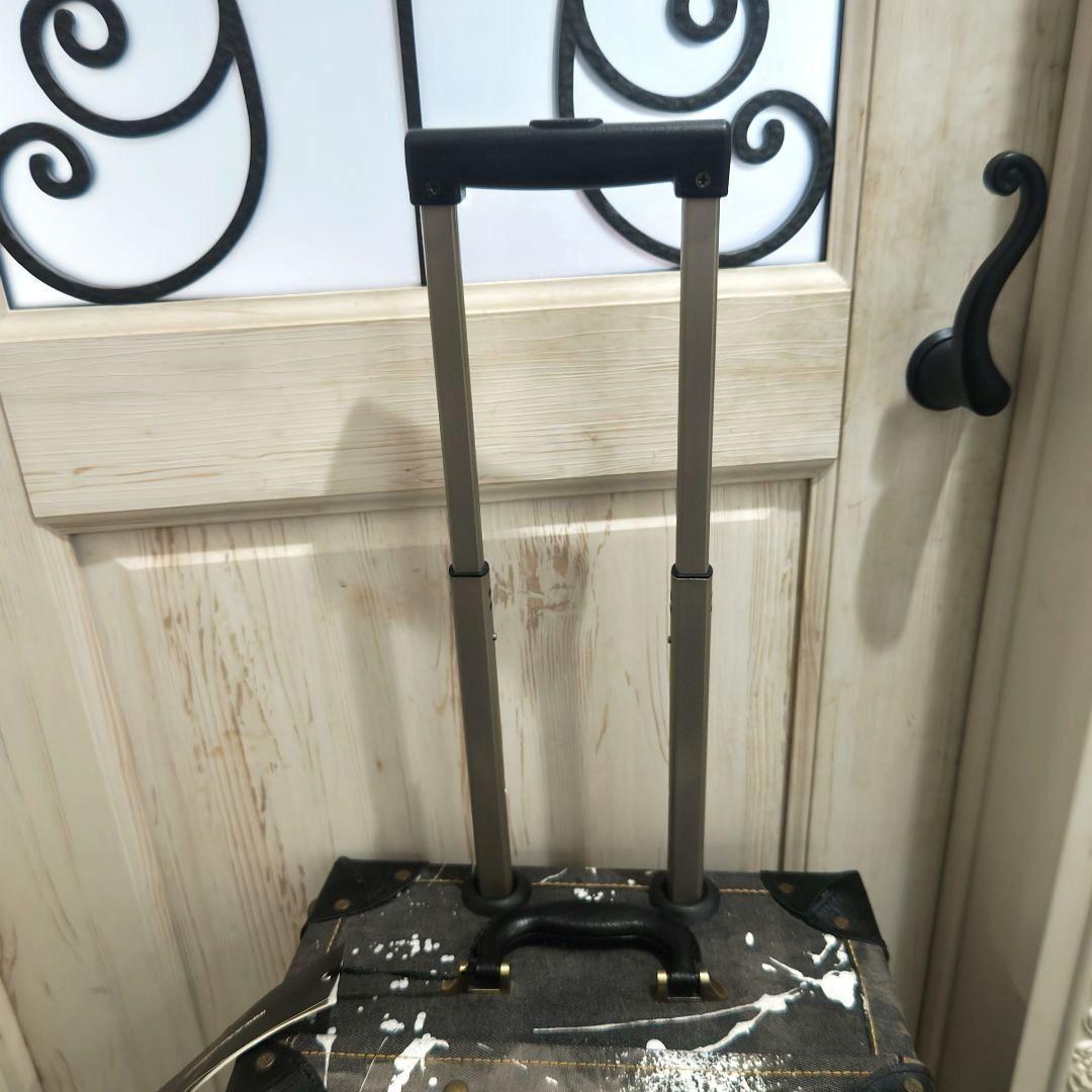 寄付　アクタスカラーズ　ケース　トランク　デニム　レザー　ブラック　L　ペイント