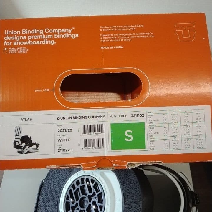 Union Atlas ビンディング Sサイズ ホワイト/ブラック