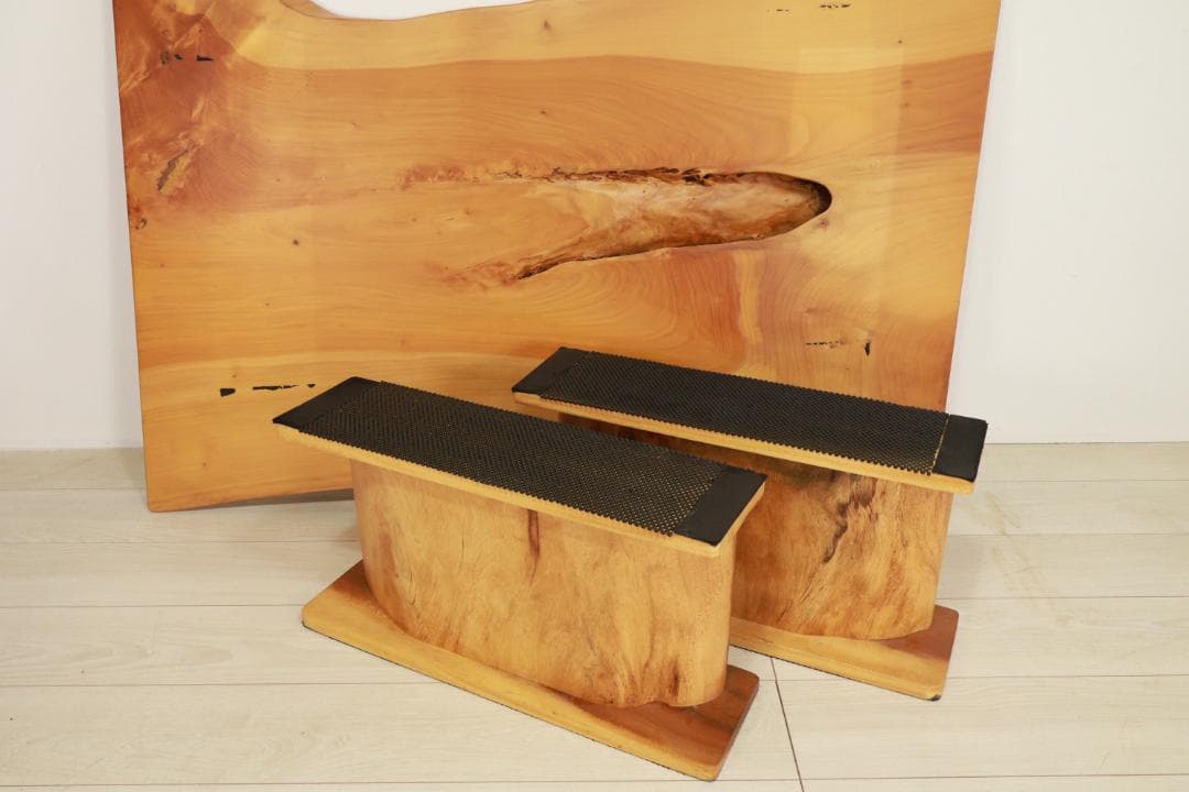 店頭展示品　１枚板　欅　無垢材　和モダン　ローテーブル　天厚5.1㎝　BJ139