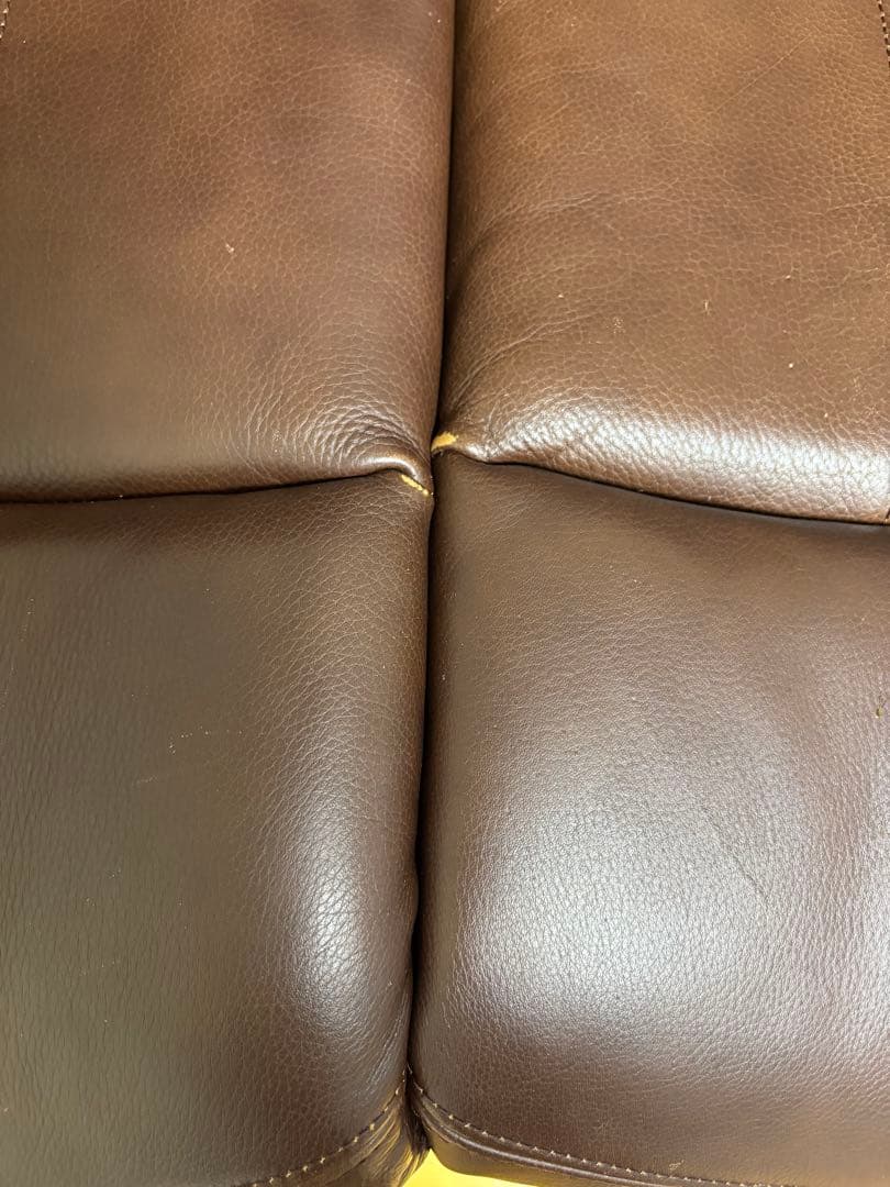 ブラウン 3人掛けリクライニングソファ