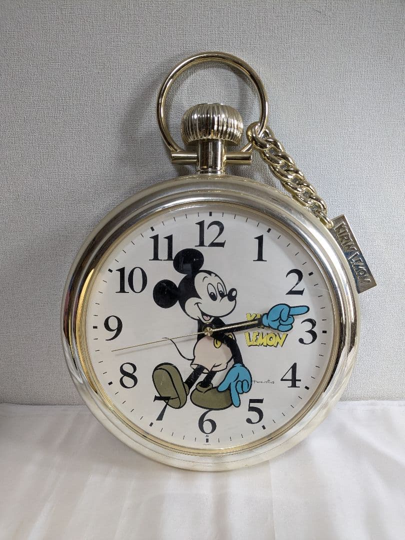 昭和レトロ ミッキー KIRIN LEMON 壁掛け時計 ディズニー