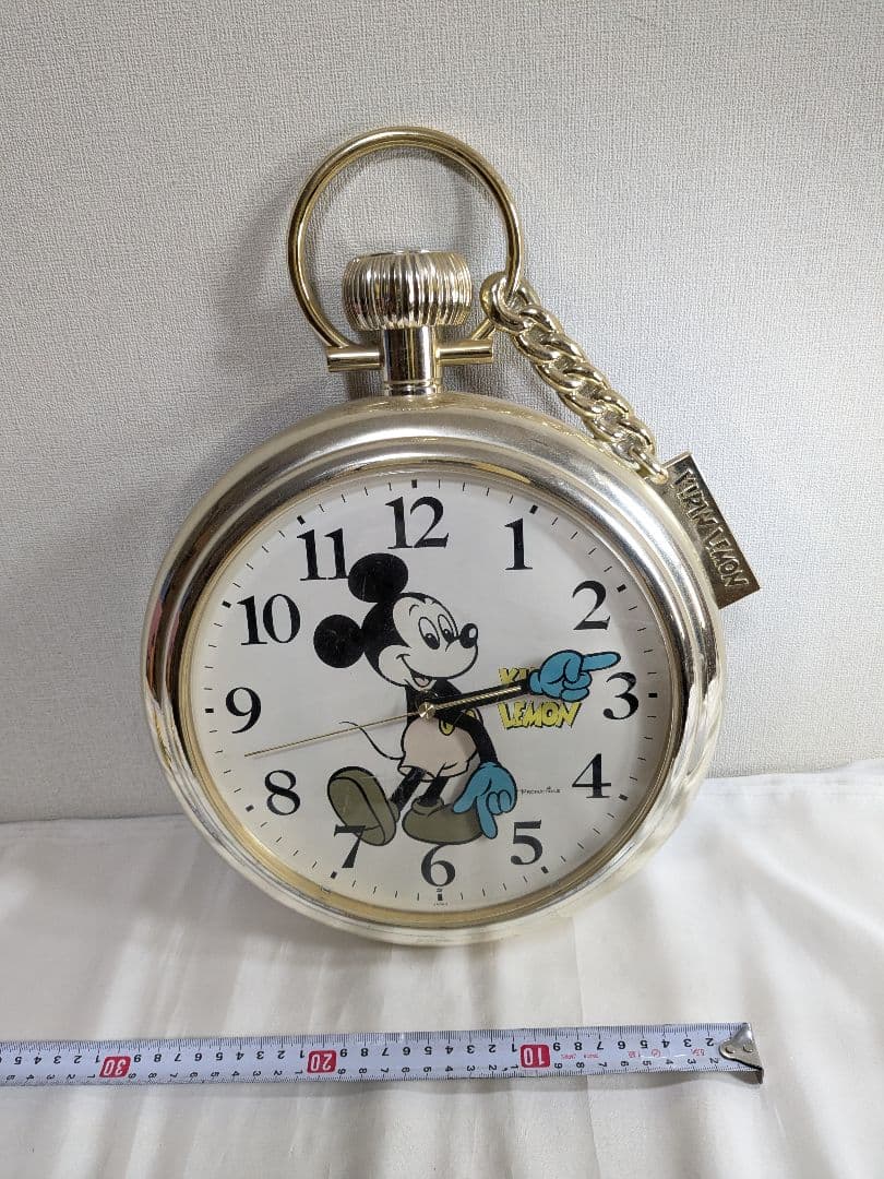 昭和レトロ ミッキー KIRIN LEMON 壁掛け時計 ディズニー