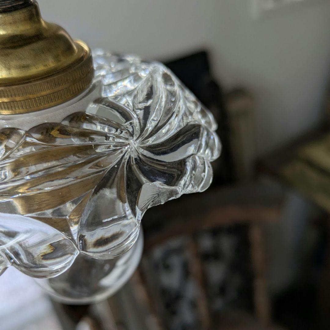 難あり*フランスアンティーク　オールドバカラ ミニシャンデリアシェード/ランプ