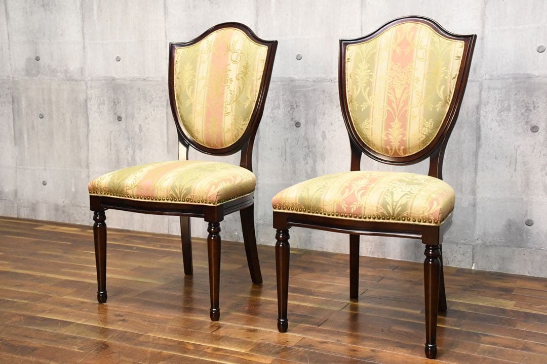 DHC47 マルニ木工 ケントコート ダイニングチェア 2脚セット 単鋲打ち