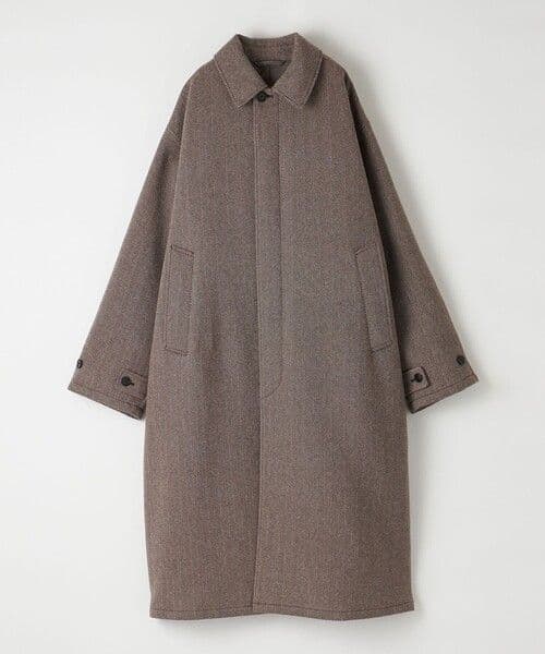 【美品】Steven Alan ラムズウール ヘリンボーン オーバー コート S