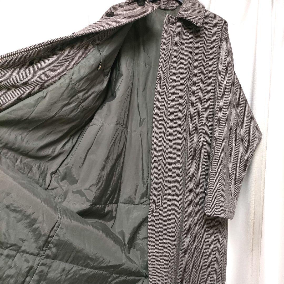 【美品】Steven Alan ラムズウール ヘリンボーン オーバー コート S