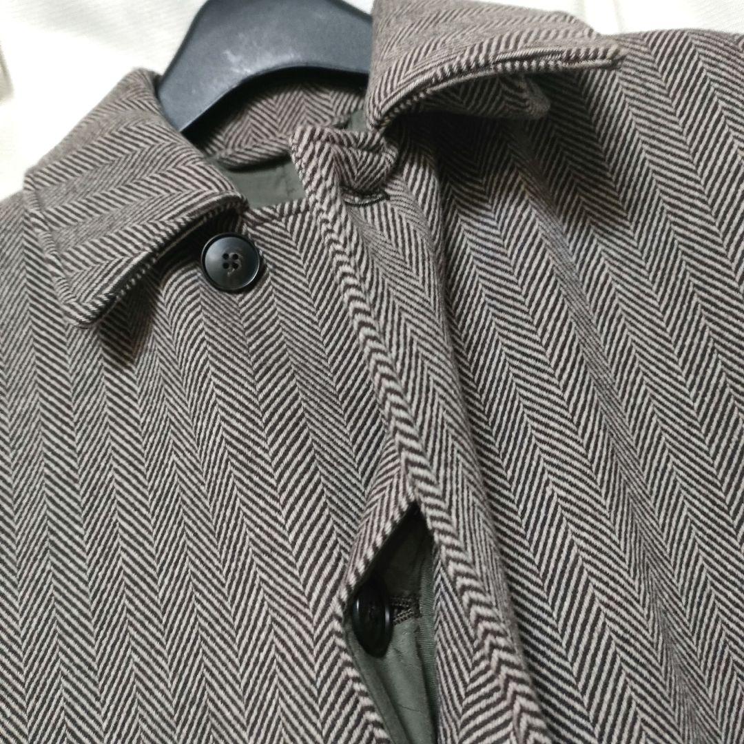 【美品】Steven Alan ラムズウール ヘリンボーン オーバー コート S