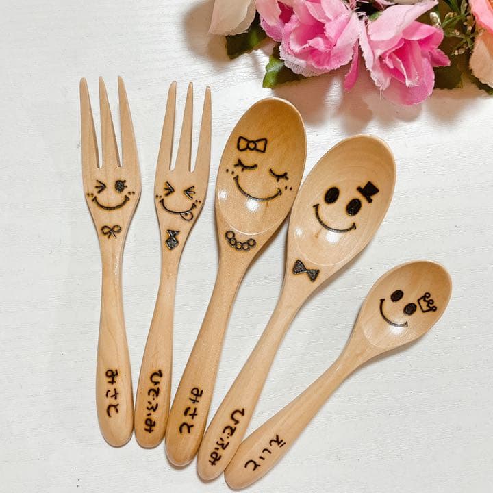 確認♡画像4枚♡丸皿(小)♡四角皿(中＆大)♡スプーンフォーク♡オーダー受け付け