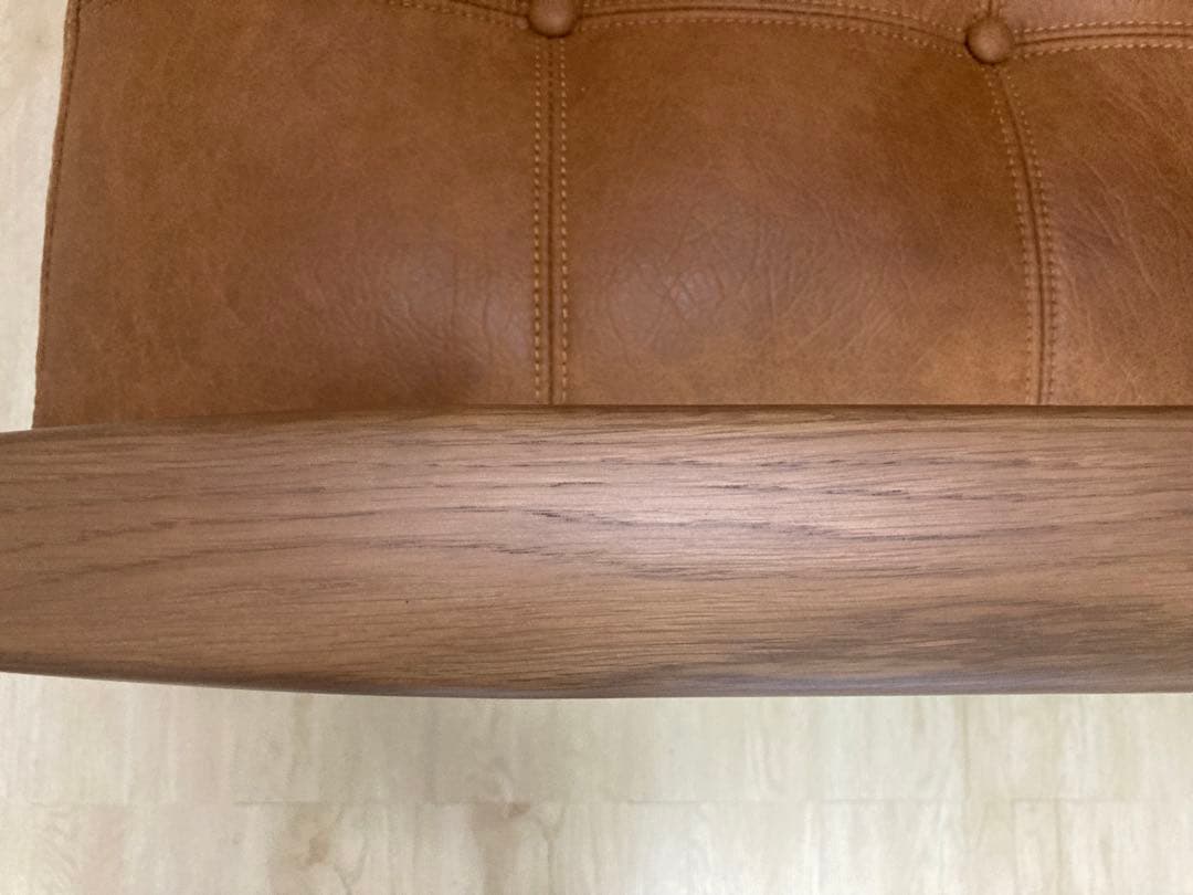 一人掛けソファ 北欧風 無垢材 ナチュラル 美品 定価11万 クラッシュゲイト