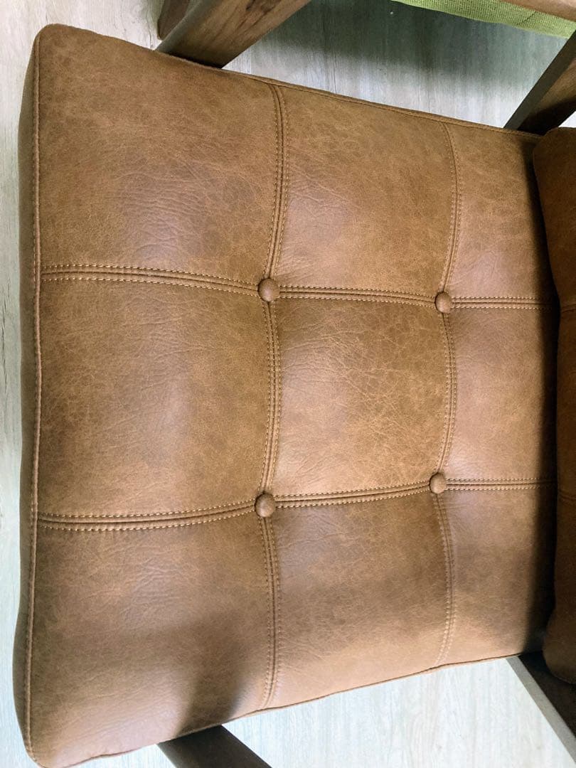 一人掛けソファ 北欧風 無垢材 ナチュラル 美品 定価11万 クラッシュゲイト