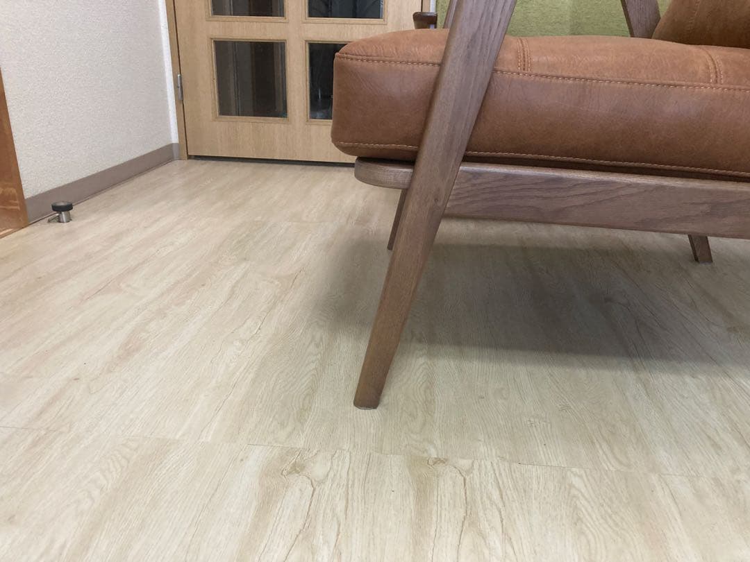 一人掛けソファ 北欧風 無垢材 ナチュラル 美品 定価11万 クラッシュゲイト