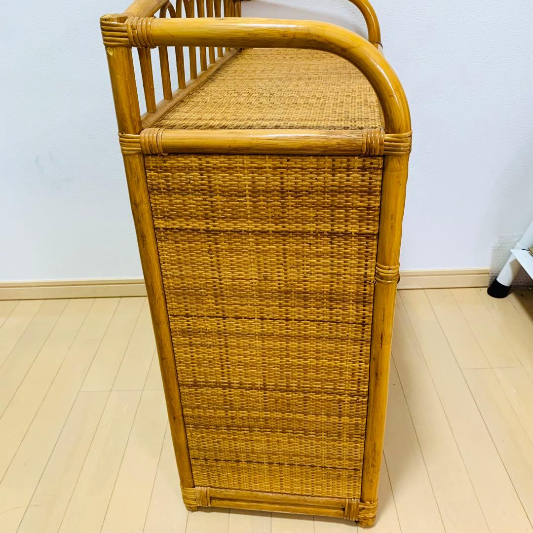 ラタン 4段 チェスト ラタンチェスト 籐チェスト 籐タンス　サイドボード