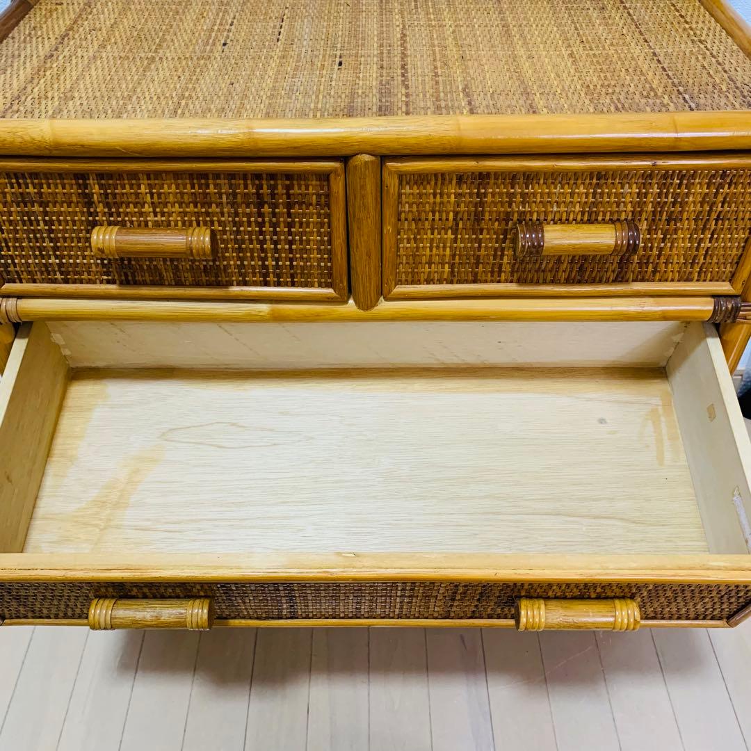 ラタン 4段 チェスト ラタンチェスト 籐チェスト 籐タンス　サイドボード