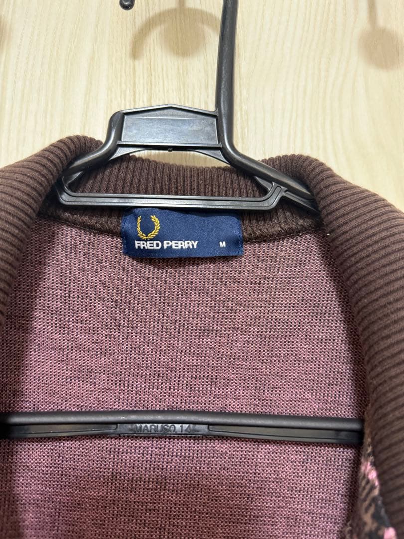 FRED PERRY ブラウン チェック ジャンパー M