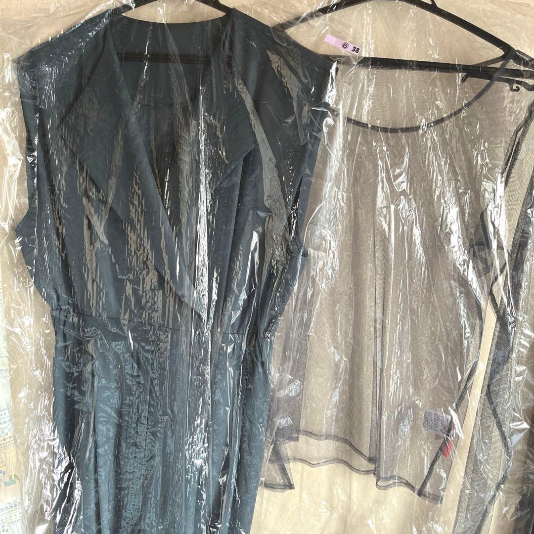 シアートップス スタンドアウトカラー オールインワン パンツドレス　Ｌサイズ