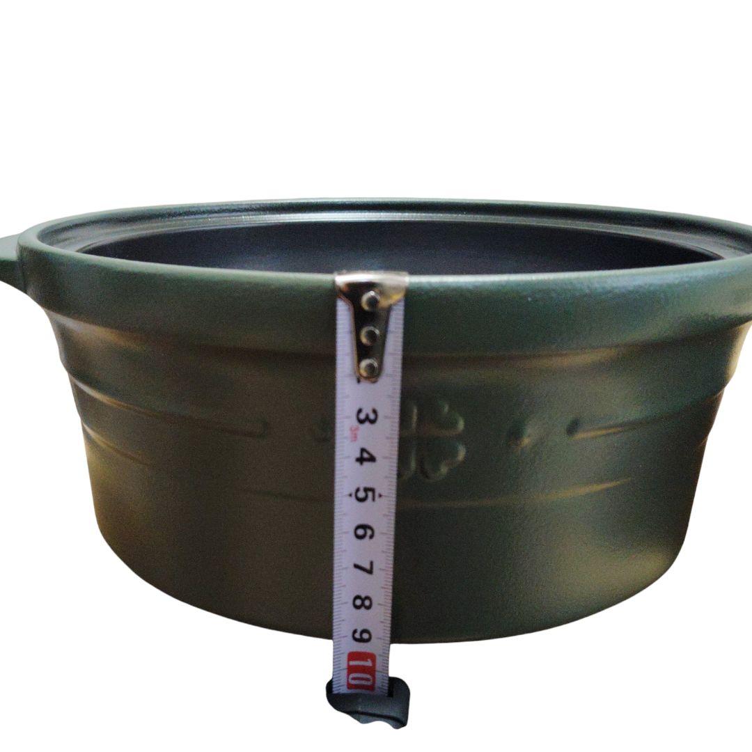 【美品✿未使用】セラポット 23cm モスグリーン 浅型深型セット