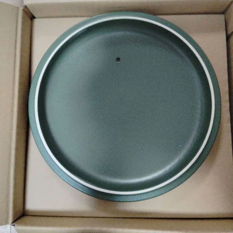 【美品✿未使用】セラポット 23cm モスグリーン 浅型深型セット