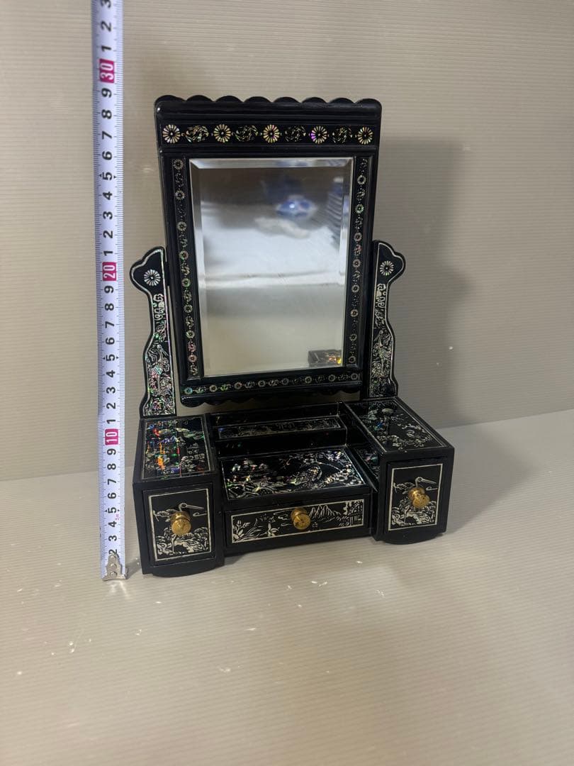 2608 螺鈿細工 鏡台 花鳥 ドレッサー