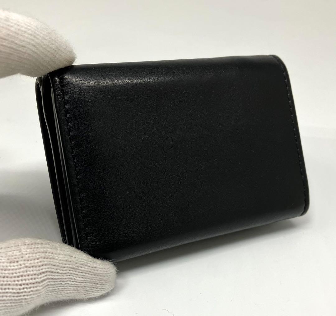⭐️ 極美品 YSL サンローラン ロゴ ミニウォレット 折り財布 ブラック