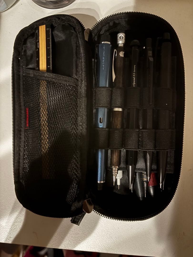 ブラック ペンケース コンパクト 高級シャーペン