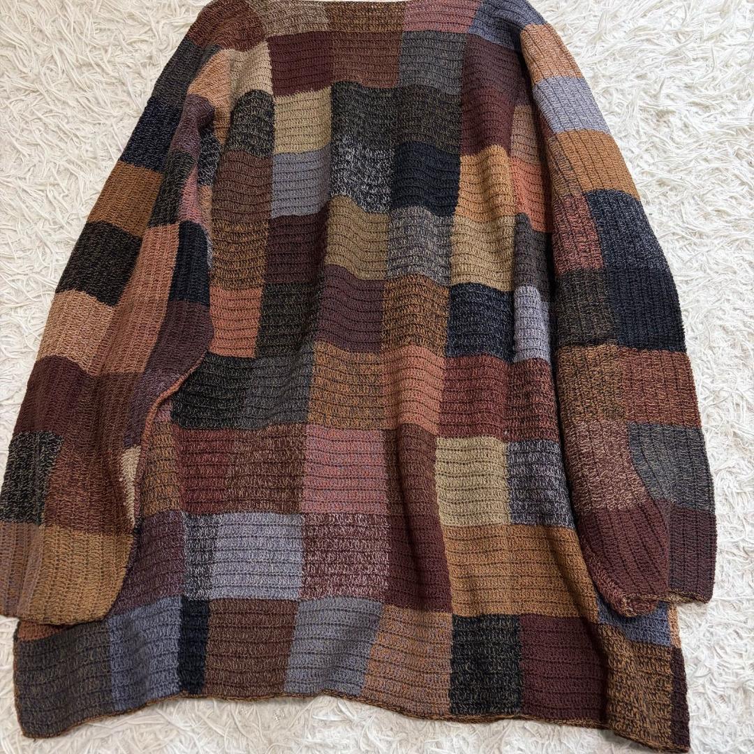 17293✨ヨーガンレール パッチワーク ニット セーター ウール マルチカラー
