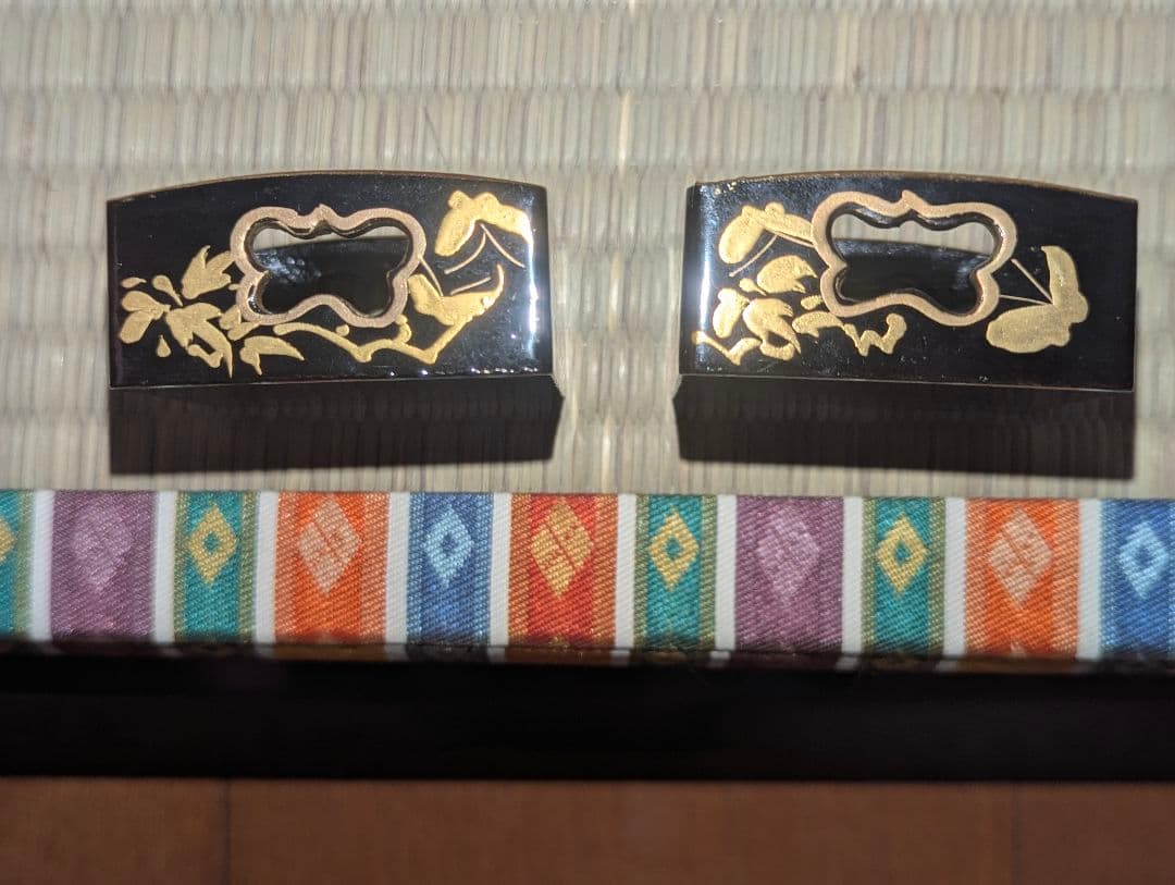 古い木製雛道具　御莨盆(本金髙蒔絵)たばこ盆