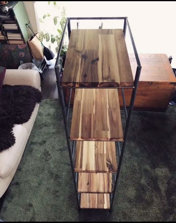 アイアン家具　シューズラック　シェルフ  男前　無骨　オーダーメイド　アカシア材