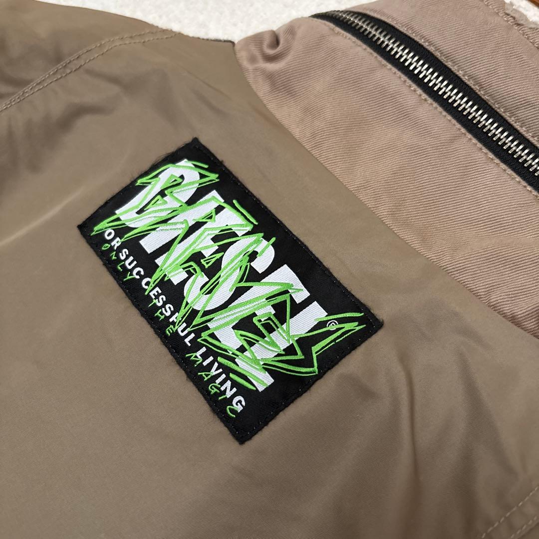 新品【 DIESEL 】異素材切替 デニム ワークジャケット 多ポケット