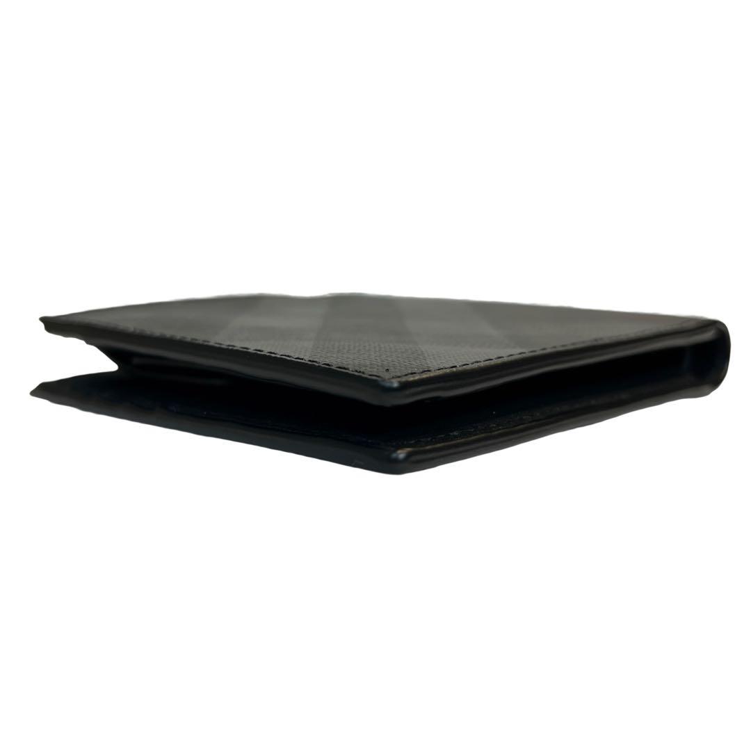 希少✨バーバリー 二つ折り財布 チャコールチェック PVC スモーク ブラック