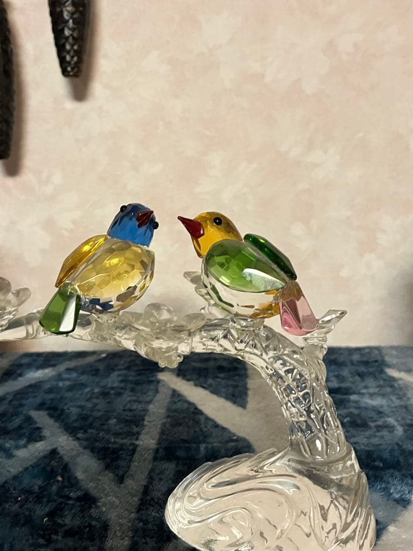 クリスタルガラスの小鳥 スワロフスキーの小鳥 スワロフスキーの コキンチョウ