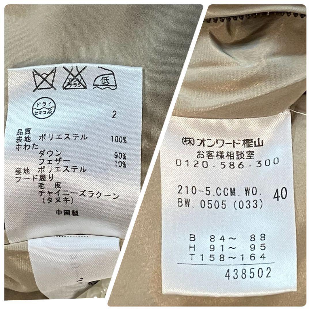 ◆23区◆ダウンコート 40 LIMONTA生地 玉虫色パールベージュ　927E