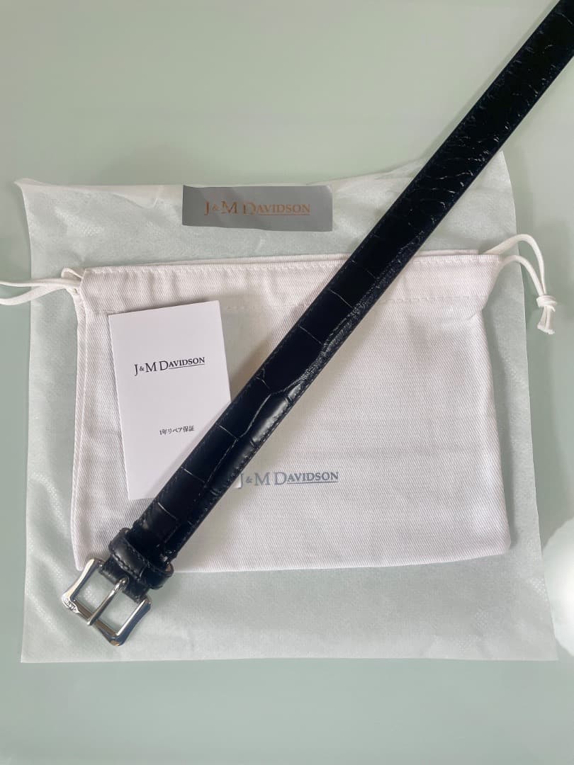 no44 J&MDAVIDSON: 30クロコ型押し チップエンドベルト