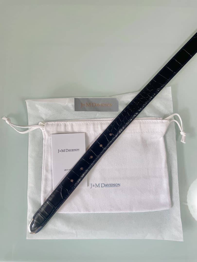 no44 J&MDAVIDSON: 30クロコ型押し チップエンドベルト