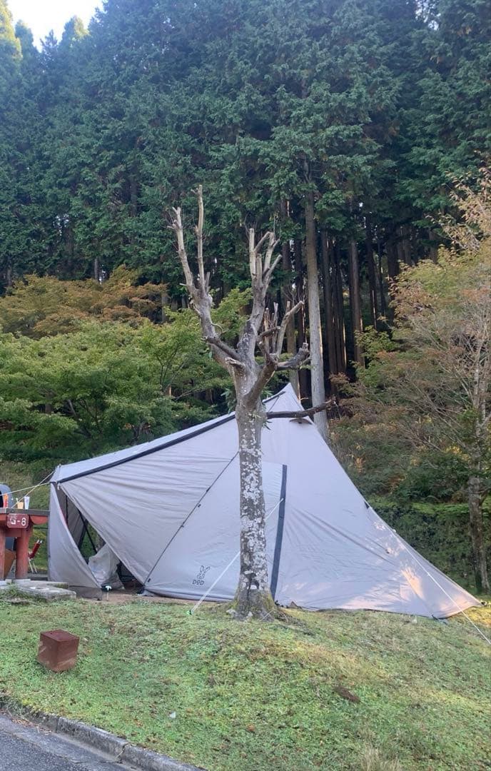 ①DOD ヤドカリテント　グランドシート　ポール4本　中古セット