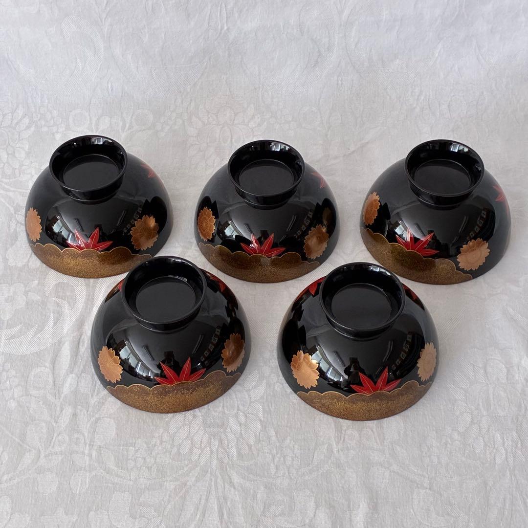 最終価格★【未使用級】 山中塗 漆器 吸物椀 春秋 雑煮碗 正月